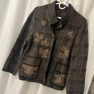 Pure new wool fall jacket, no size tag fits like M-L
